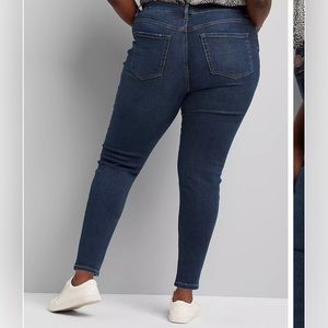 LANE BRYANT Skinny Jean - Dark Wash - Mid-Rise